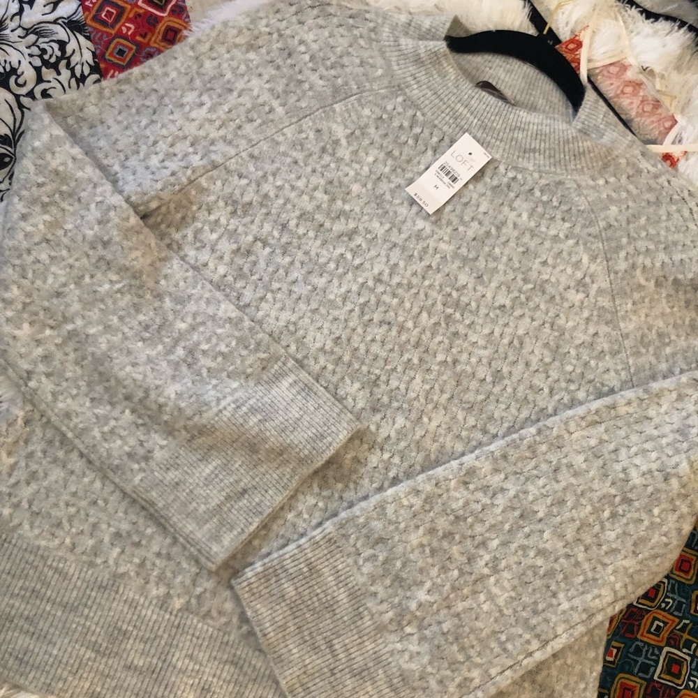 Loft- NWT Light Gray Sweater